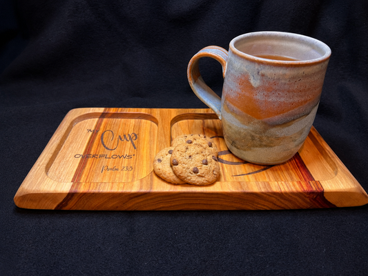 My Cup Overflows Scripture Coffee & Treat Board – Canarywood