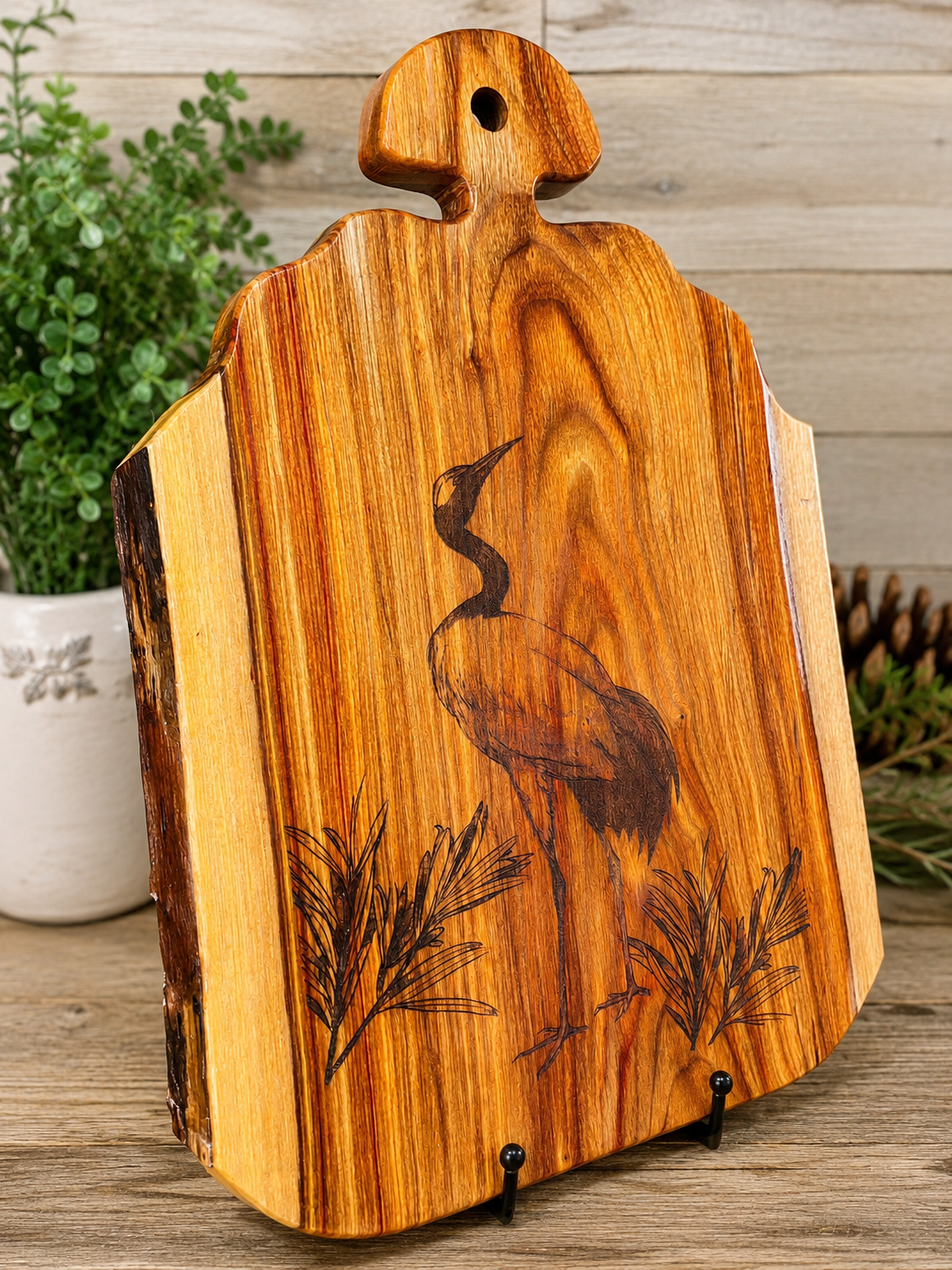 The Heron — One-of-a-Kind Canarywood Serving Board