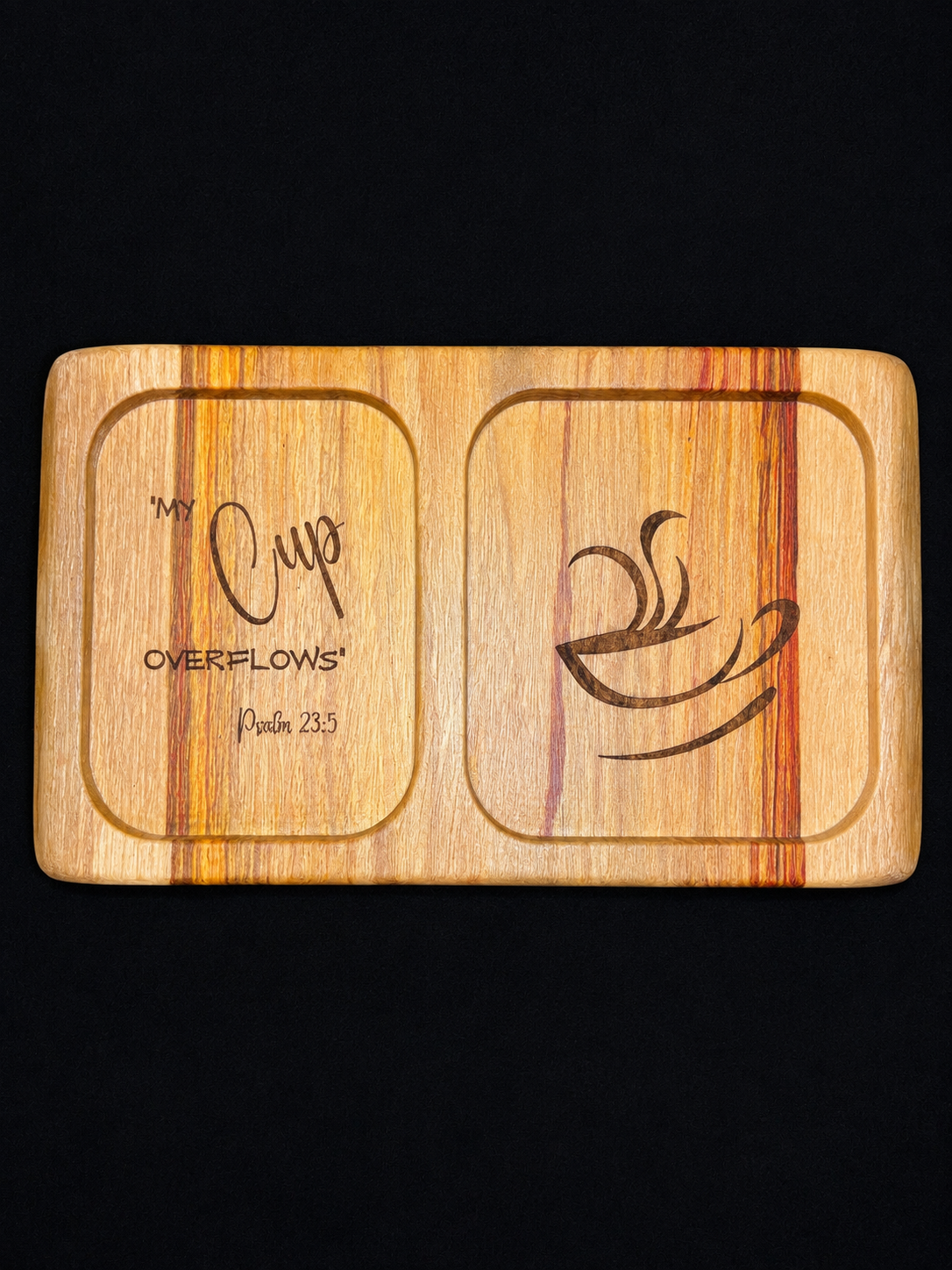 My Cup Overflows Scripture Coffee & Treat Board – Canarywood