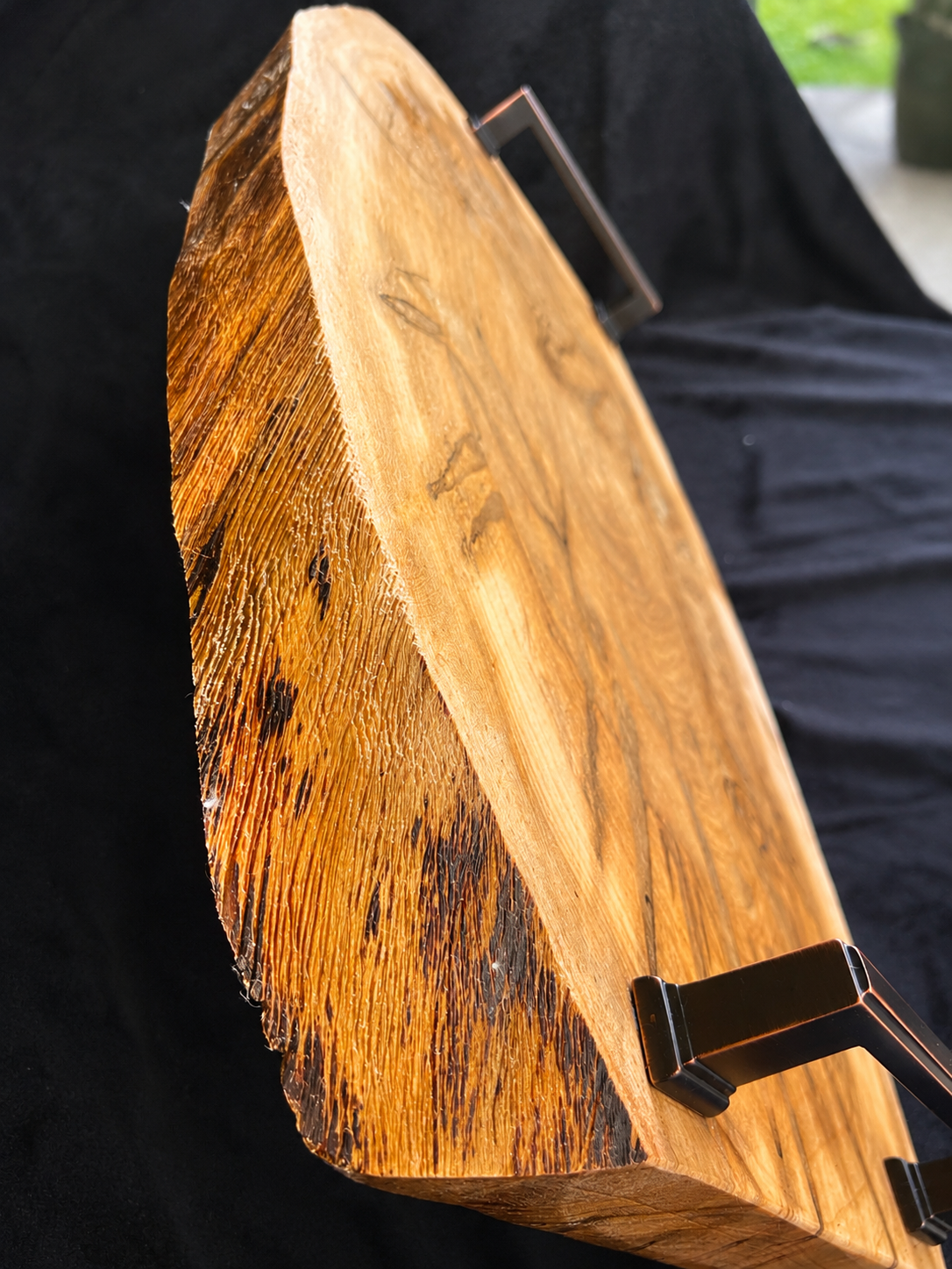 Rooted in Grace – Handcrafted Live Edge Artisan Maple Serving Tray